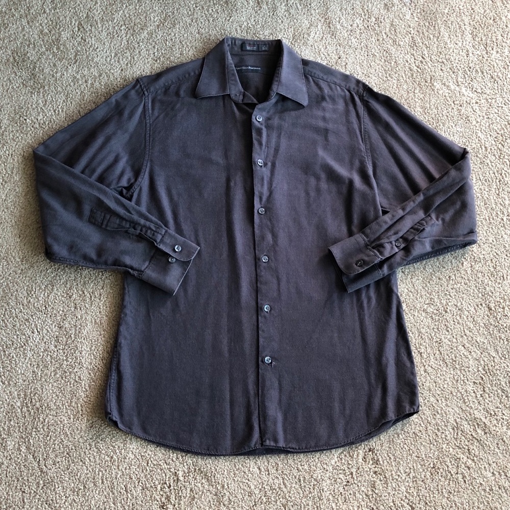 💜 5 for $25 Perry Ellis Portfolio grey dress shirt.